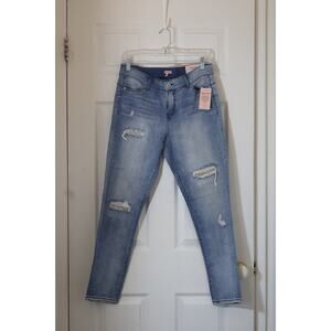 Juicy Couture Distressed Skinny Jeans Sparkle Inset | NWT | Size 10